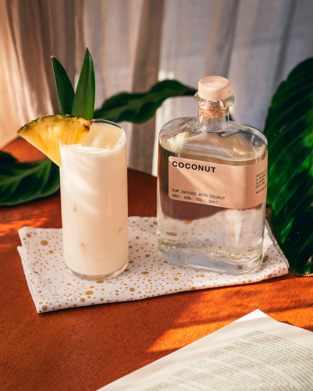 Pina Colada Cocktail made with Wester Distillery Coconut Rum